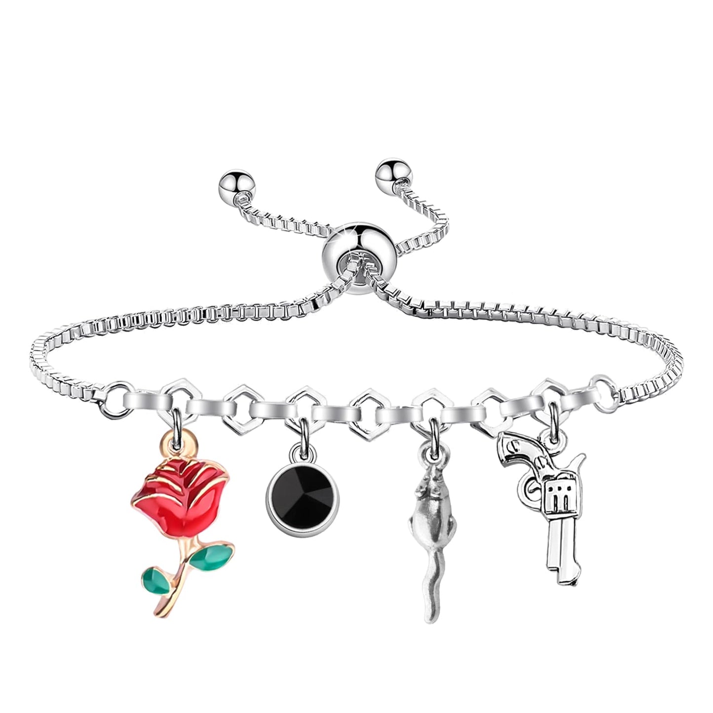 UJIMS Haunting Adeline Inspired Gift Run Little Mouse Bracelet Zade Meadows Fans Jewelry Dark Romance Merch Smut Reader Gift (LittleMouseBLACKBracelet)