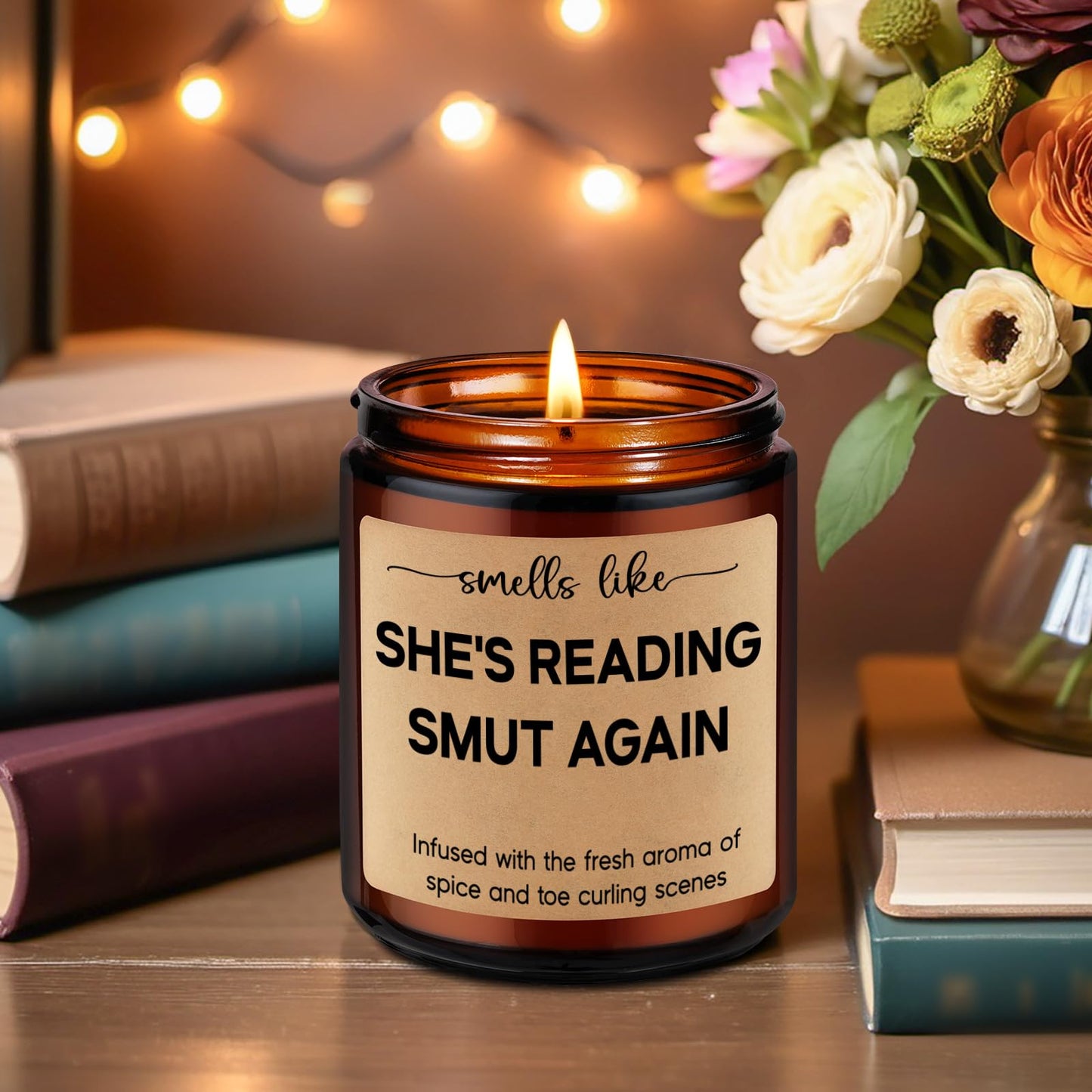 LEADO Reading Candle, Book Lovers Gifts - Bookish Candle, Present for Readers, Bookish Decor - Funny Reading, Birthday, Mothers Day Gifts for Book Lovers Women, Romance Reader, Bookworm, Librarian