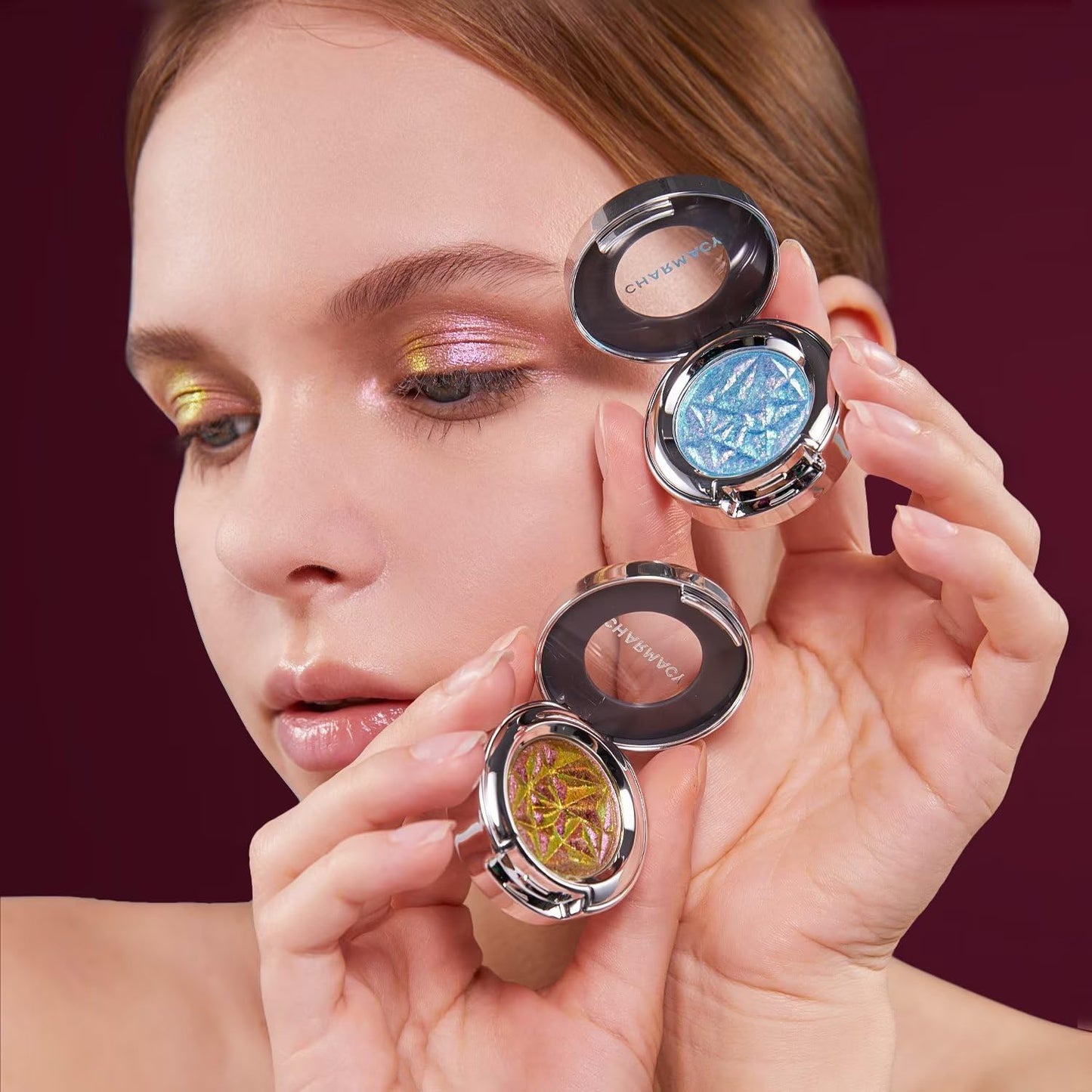 CHARMACY Multichrome Eyeshadow, Insane Shifters Chameleon Eyeshadow, Creates High-Impact, Glitter Metallic Eye Looks, 100% Vegan and Cruelty Free, 1.9g (#810)