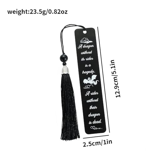 Fantasy Romance Fourth Wing Bookmark - Gothic A Dragon Rider's Tale Bookmarks, Inspirational Bookmark Gift for Women Readers (3pcs Style D)