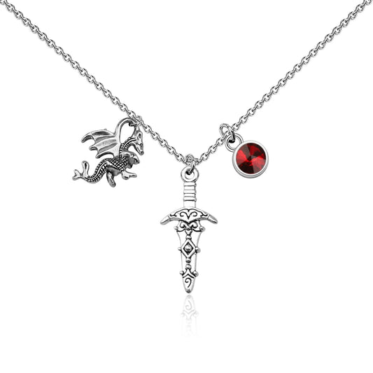 UJIMS 4th Wing Merch Bookish Dragon Rider Necklace Fantasy Book Lover Gifts Dragon Lover Gift Dark Romance Reader Gift (FourthWingNecklace)