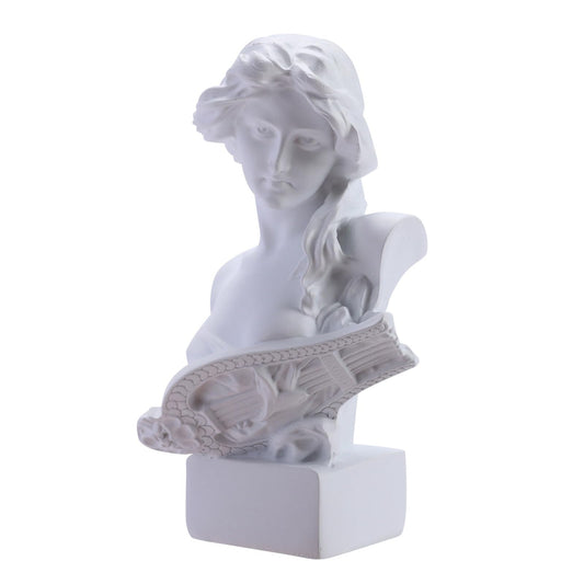 HODESunPure 6" H Small Greek Goddess Bust Statue Sculpture Home Decorations, Classic Aphrodite Ancient Greek Mythology Head Statue Decor for Bookshelves, Shelves, Partition Decor (White)