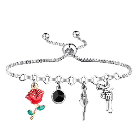 UJIMS Haunting Adeline Inspired Gift Run Little Mouse Bracelet Zade Meadows Fans Jewelry Dark Romance Merch Smut Reader Gift (LittleMouseBLACKBracelet)