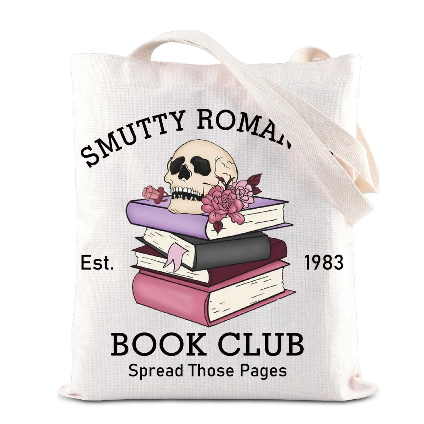 ENSIANTH Smutty Romance Tote Bag Literature Bookish Gift Spicy Reader Lover Gift Smut Book Reader Handle Bag