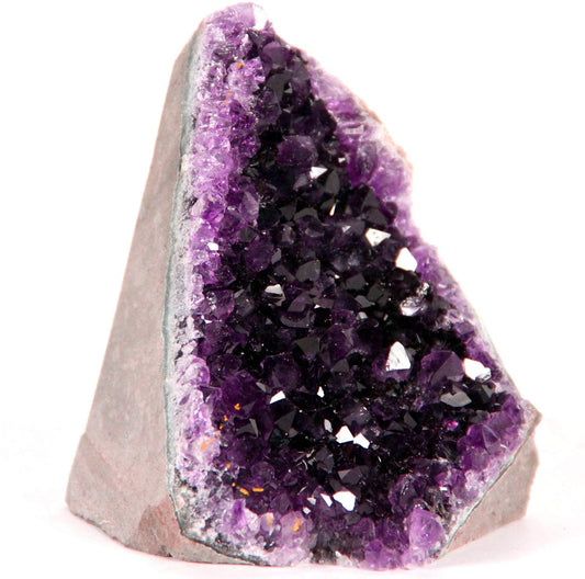 Extreme Rocks & Fossils Premium Amethyst Geode Stone Cluster [1 to 1.5 lb.] - Each Piece is Unique & Natural - Real Raw Healing Crystal Rock from Uruguay - Deep Purple Decoration - Free Selenite Wand