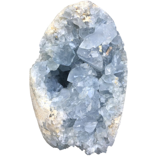 MOGEMT Large Raw Blue Celestite Crystal Geode Natural Healing Crystal Cluster Irregular Celestine Stone Home Decor 4-6 Lbs