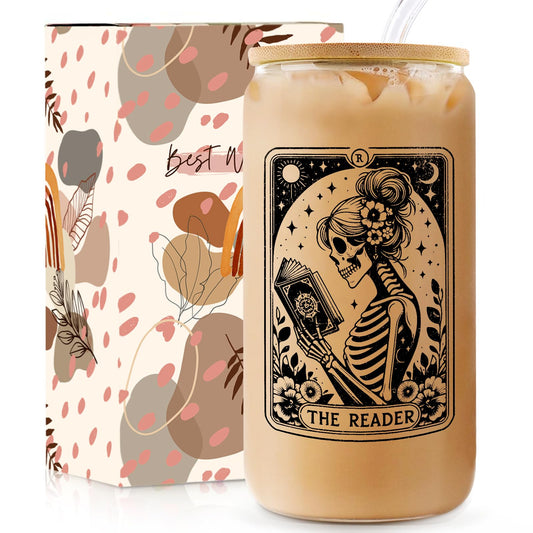 Book Lovers Gifts - Birthday Gifts for Book Lovers Women - Gifts for Reader - Bookish Gifts Librarian Appreciation Gifts Book Club Gifts for Readers Bookworms Teacher Her Best Friends - 16oz Glass Cup