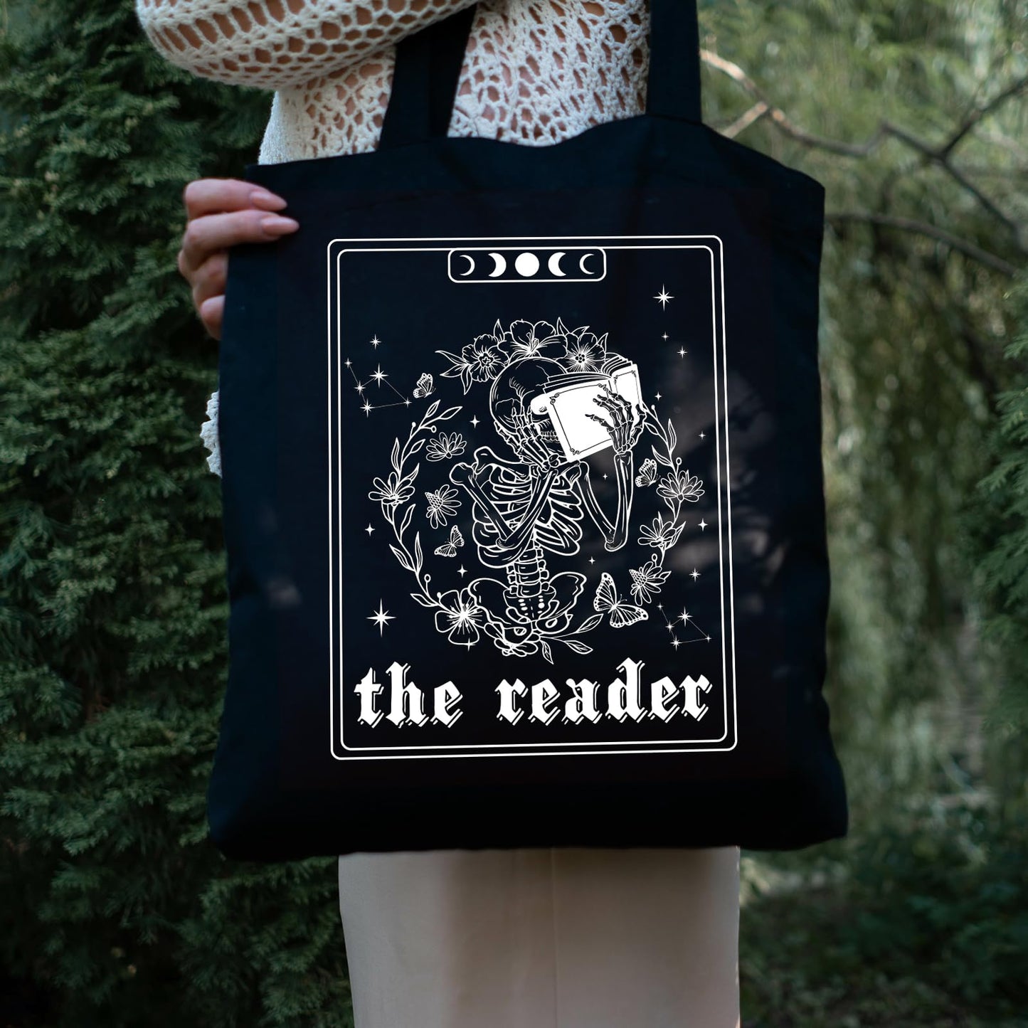 VeloKomo Gothic Canvas Bag Set - Smut Book Lover Gift 2Pcs Be Kind Reusable Funny Read Cloth Bags with Makeup Bag Aesthetic Romance Smutty Gifts for Lovers Birthday Shopping Reading Grocery Travel