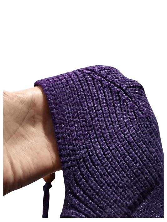 Verdusa Women's Crop Halter Tops Y2k Goth Clothes Crochet Cami Sleeveless Tie Backless Boho Knit Top Camisole Purple Medium