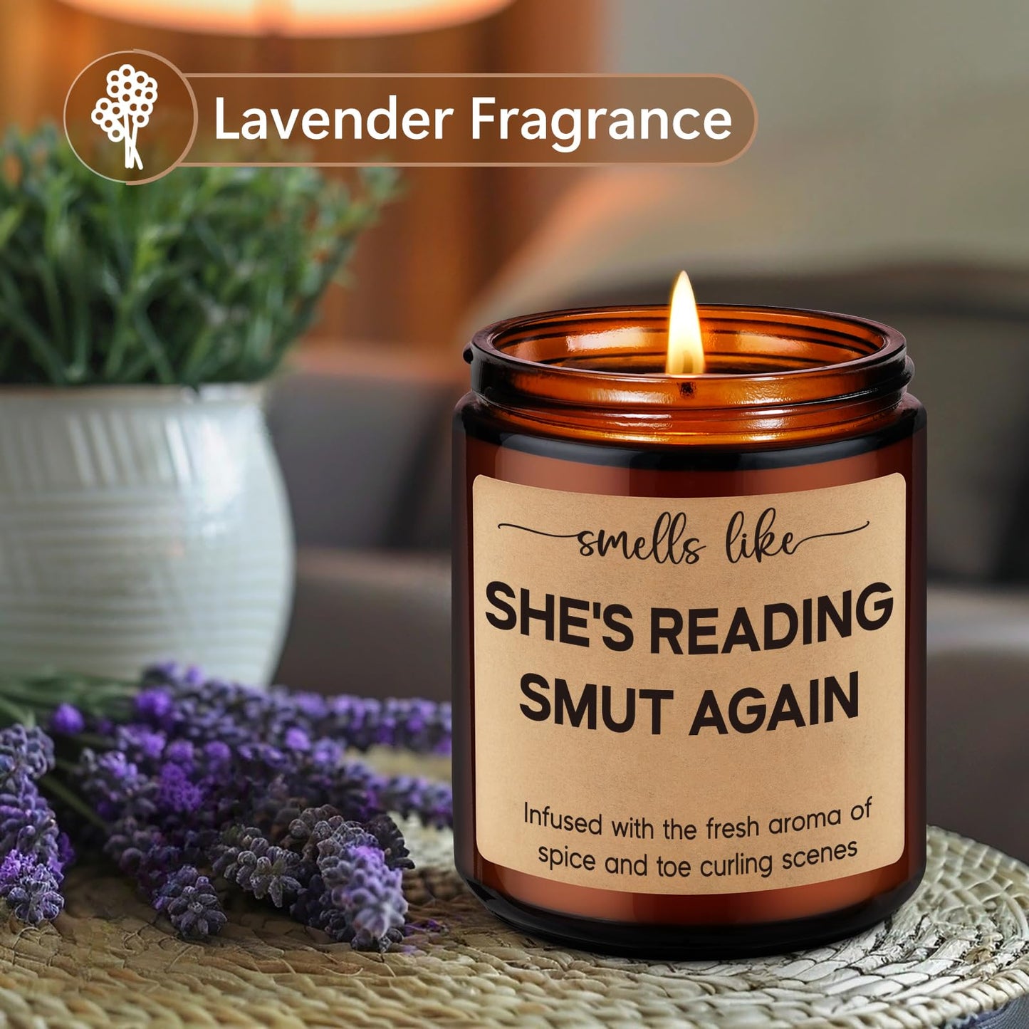 LEADO Reading Candle, Book Lovers Gifts - Bookish Candle, Present for Readers, Bookish Decor - Funny Reading, Birthday, Mothers Day Gifts for Book Lovers Women, Romance Reader, Bookworm, Librarian