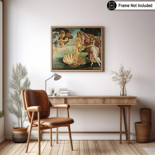 Poster Master Vintage Birth of Venus Poster - Retro Aphrodite Goddess Print - Mythology Art - Renaissance Art - Gift for Men & Women - Decor for Bedroom, Living Room or Dorm - 8x10 UNFRAMED Wall Art