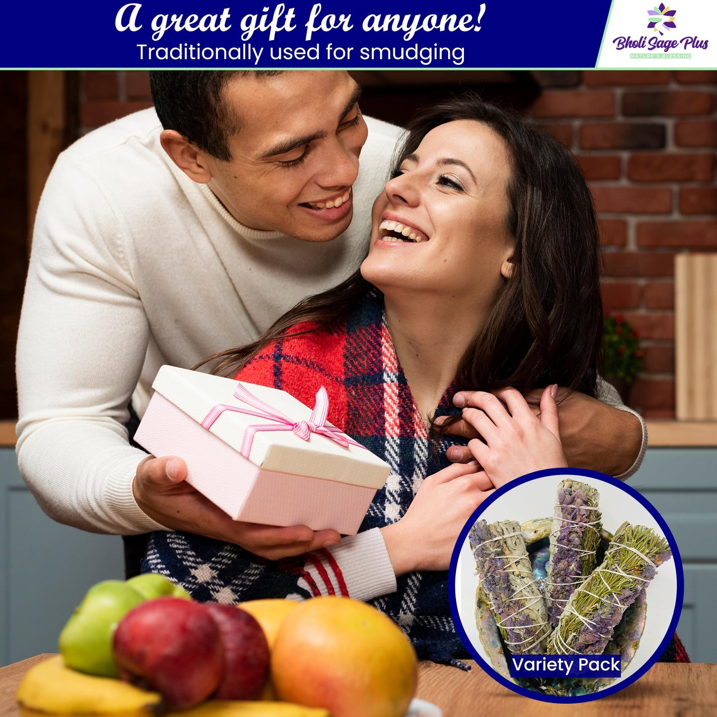 Sage Smudge Kit for Cleansing Negative Energy, Home and Creating The Energy of Happiness Rosemary & Lavender Sage Smudge Sticks with White Sage Pack of 3